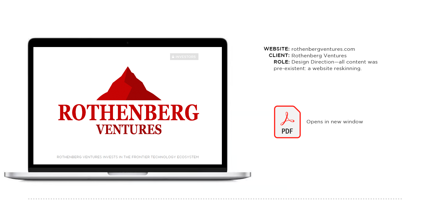 Rothenberg Ventures Website